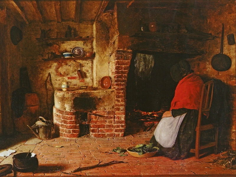 1827-Frederick Daniel Hardy - Caminetto del casolare (1850)